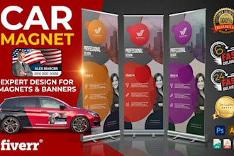 design rull up bannar,billboards,car and truck magnet signs