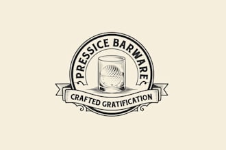 design smokey masculine bar ware beer logo