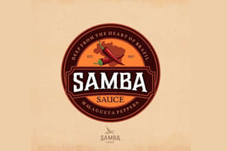 design samba hot sauce brazilian brand entering market logo