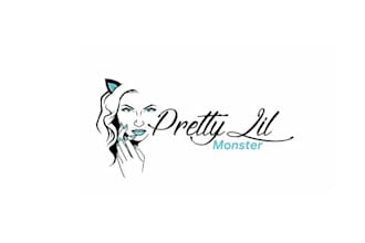design cosmetics beauty pretty lil monster logo