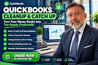 clean up and catch up your quickbooks bookkeeping