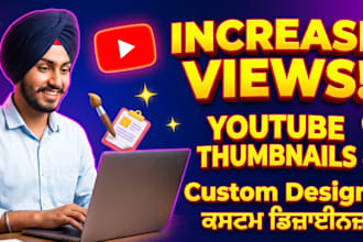 design attractive youtube thumbnail and banners