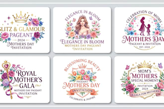 do a pageant, mothers day, and invitation logo design