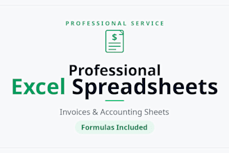 create excel spreadsheets, invoices and accounting sheets