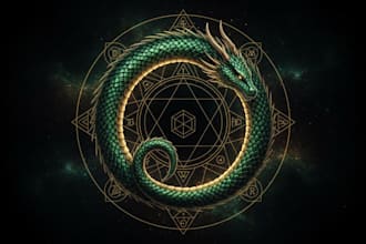 design awesome serpent symbol logo