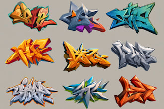 create a awesome graffiti typography and hand lettering logo