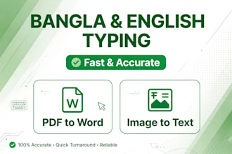 do bangla typing, english typing, pdf to word