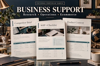 provide business research operations and ecommerce support