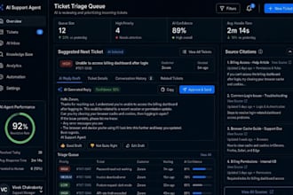ai support agent ticket triage reply system