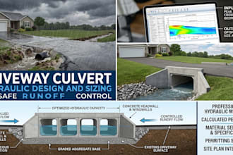 driveway culvert hydraulic design and sizing for safe runoff control