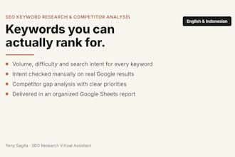 do SEO keyword research and competitor analysis