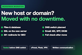 migrate your wordpress site to a new host or domain with no downtime