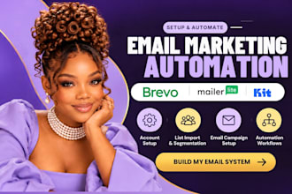 setup email campaign, automation in brevo, mailerlite, kit