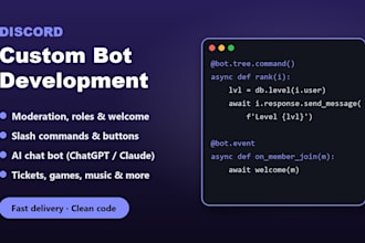 build a custom discord bot in python with ai, moderation and slash commands