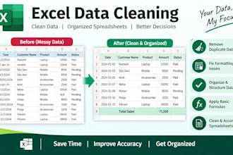 create excel reports and clean spreadsheets