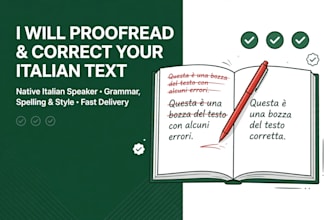 proofread and correct your italian text perfectly