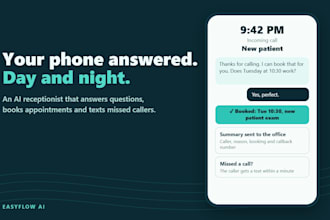 build an ai voice receptionist that answers and books calls day and night