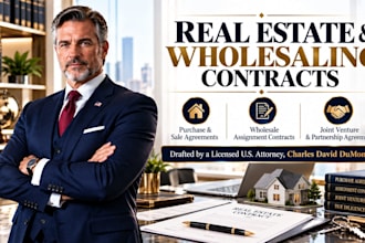 draft creative real estate, wholesaling, and joint venture contracts
