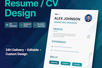 write and upgrade professional ats CV, resume and cover letter