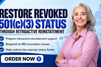 help restore your revoked 501c3 status through retroactive reinstatement