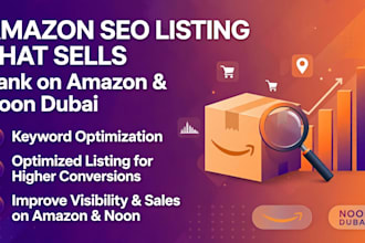 write SEO amazon listing for amazon uae and noon dubai