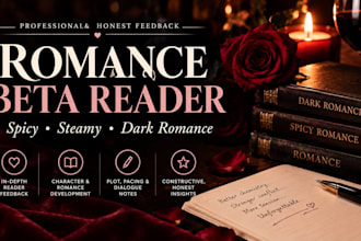 beta read spicy romance, steamy romance or dark romance novel