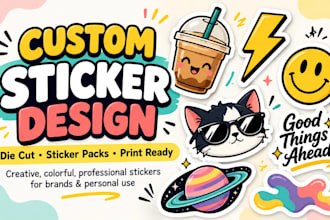 design custom stickers and sticker packs for printing