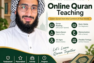 teach you quran with tajweed and improve your recitation