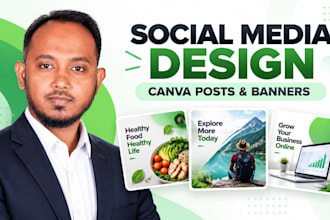 create modern instagram, facebook, and linkedin post designs