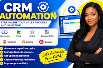 automate salesmate, keap, nimble, capsule CRM, nutshell, creatio, copper