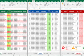 create automated excel spreadsheets and inventory systems