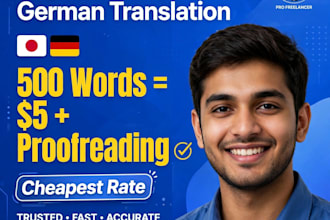 translate multiple languages and profread at the cheapest rate