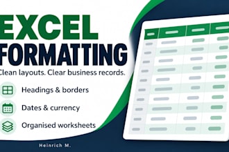 create and format excel spreadsheets and business templates