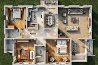 draft auto cad 2d floor plans and architectural drawings