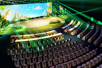 optimize conference hall interior, auditorium,gala event venue,event stage decor