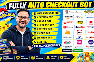 do auto checkout bot, purchase bot, restock bot, auto monitor for pokemon sites