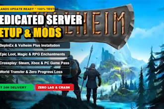setup, configure and install mods for your valheim server