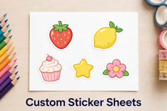 design a custom sticker sheet for your business