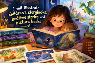 illustrate childrens storybooks, bedtime stories, and picture books