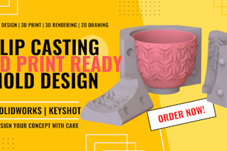 do slip casting mold design, ready for 3d printing