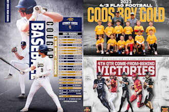 design an attractive team sport flyer or banner