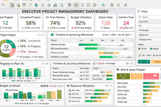 build excel financial dashboards, financial models, budgeting and forecasting