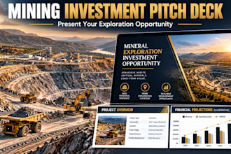 design a mining investment pitch deck for mineral exploration companies