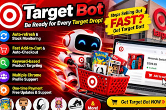 develop lazada bot pokemon centre bot auto purchase bot monitor bot target bot