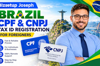 assist with brazil cpf and cnpj tax id registration for foreigners
