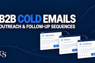 write personalized b2b cold emails and follow up sequences