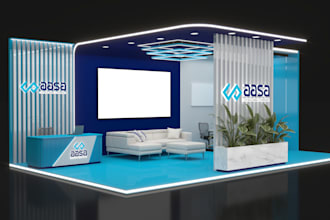design 3d trade booth, exhibition stand, stall, booth, kiosk