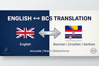 accurately translate english to bosnian croatian or serbian