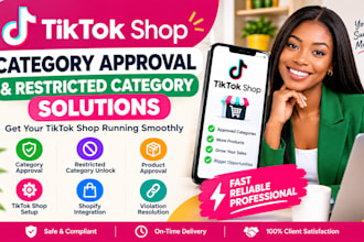 approve tiktok shop category, remove shop violations, product approval, shop va