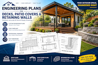 design engineering plans for decks, patio covers, and retaining walls